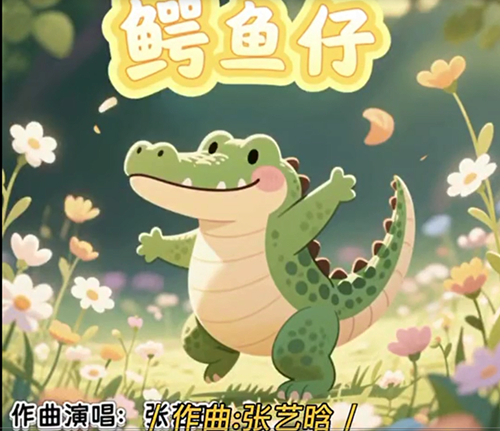 《鳄鱼仔》惹全网翻唱  原唱8岁女孩儿张艺晗作曲(图1)